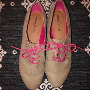 Brand New Pink and Tan Loafers